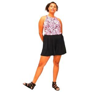 PRICE FIRM! NEW TORRID Plus Size Leopard Studio Knit Goddess Neck Romper.